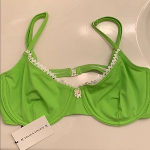 Solid & Striped The Daphne Top Lime Bikini XL